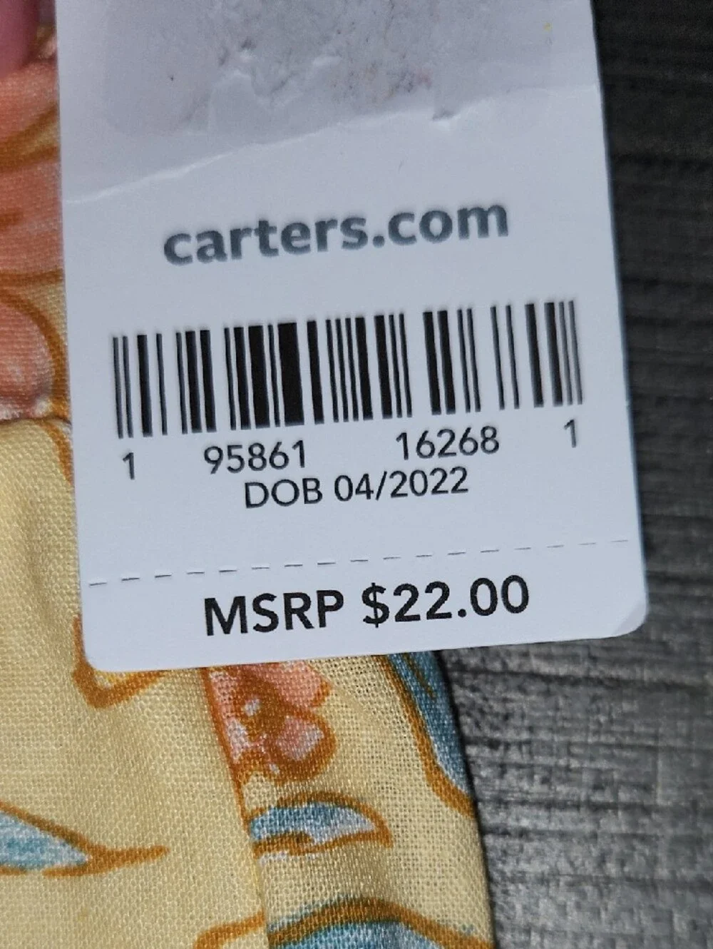 NWT Carter's Yellow Floral Tie-Waist Bubble Shorts